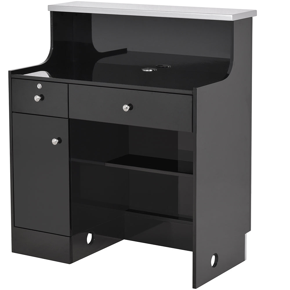 Janus Deluxe Black LED Counter Desk
