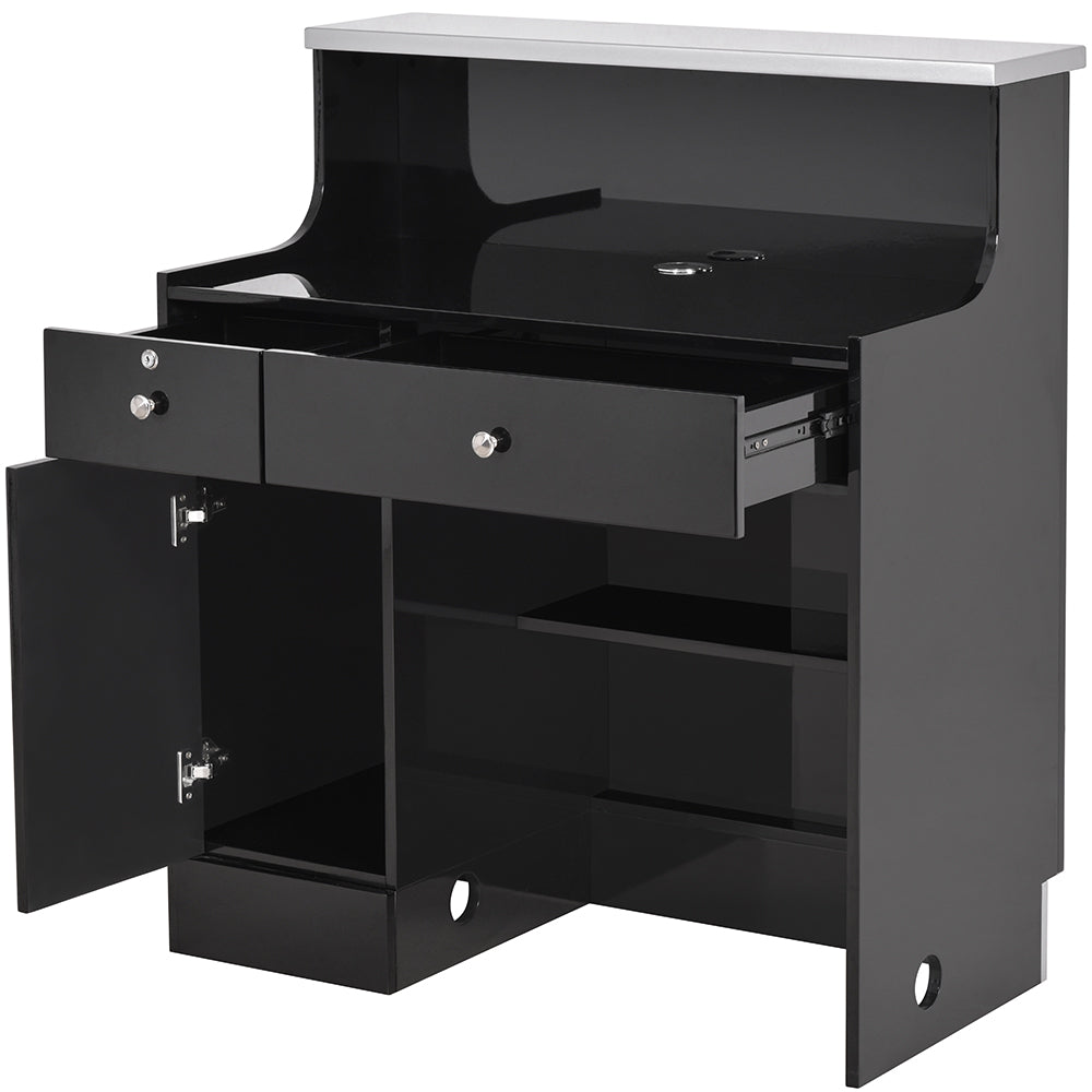 Janus Deluxe Black LED Counter Desk