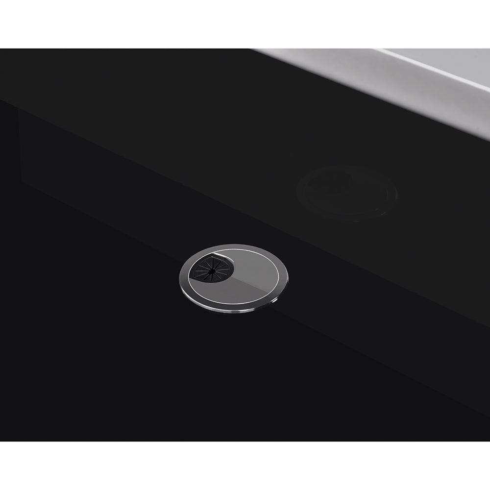 Janus Deluxe Black LED Counter Desk