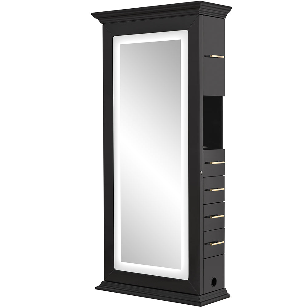 Adonis Gold Salon Mirror with Cabinet