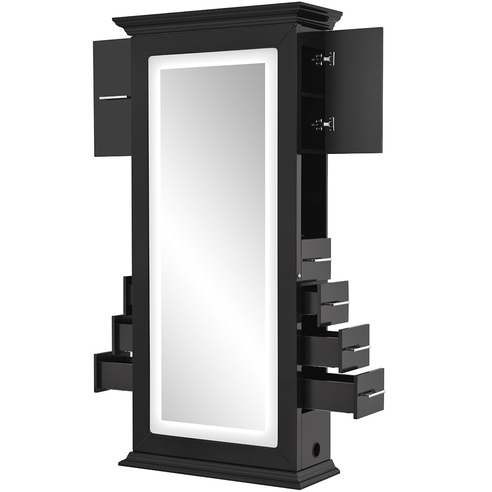 Adonis Salon Mirror with Cabinet