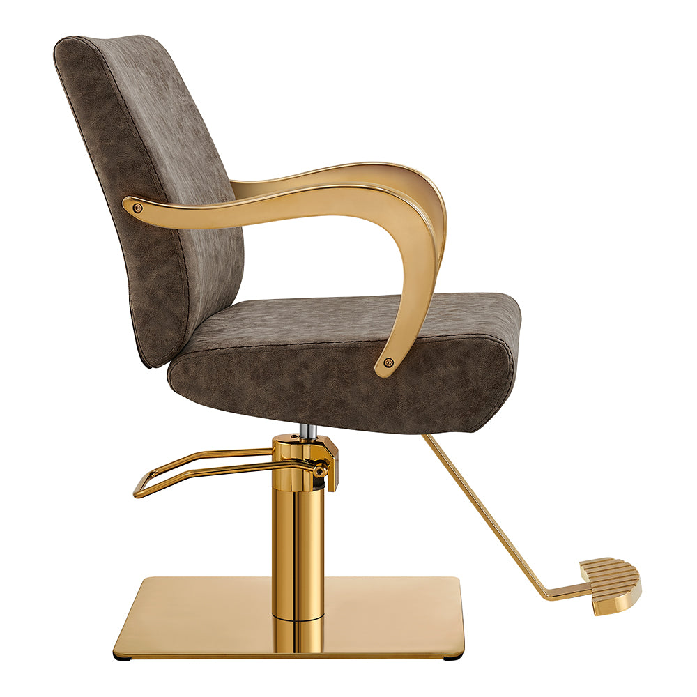 meteor gold vintage brown salon chair