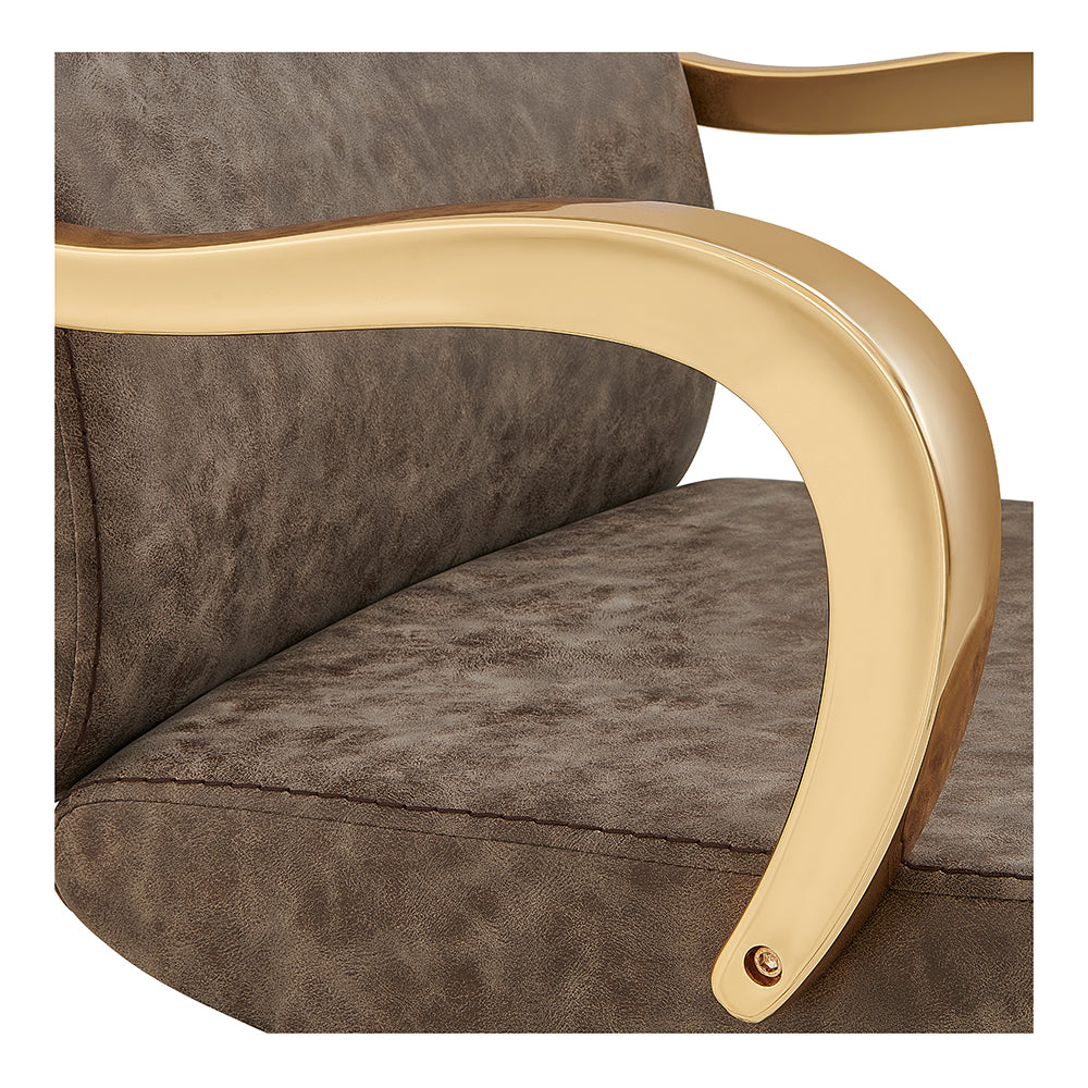 meteor gold vintage brown salon chair