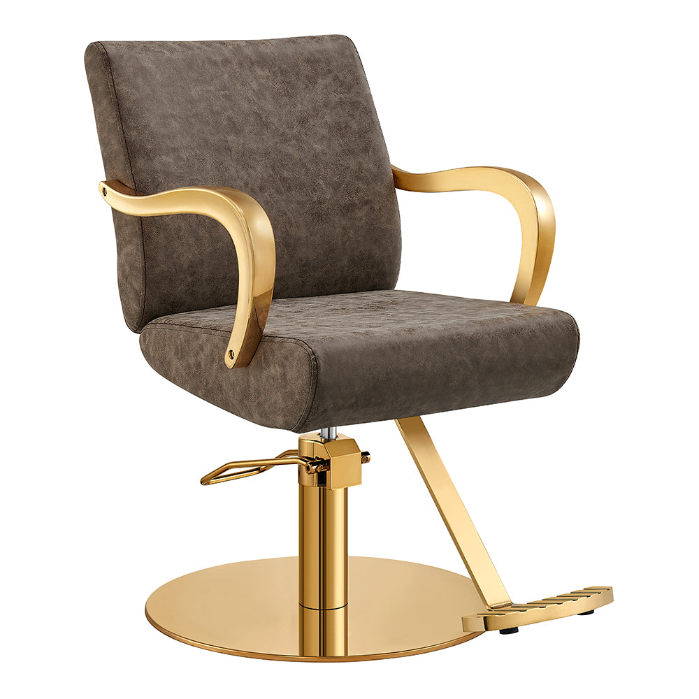 meteor gold vintage brown salon chair