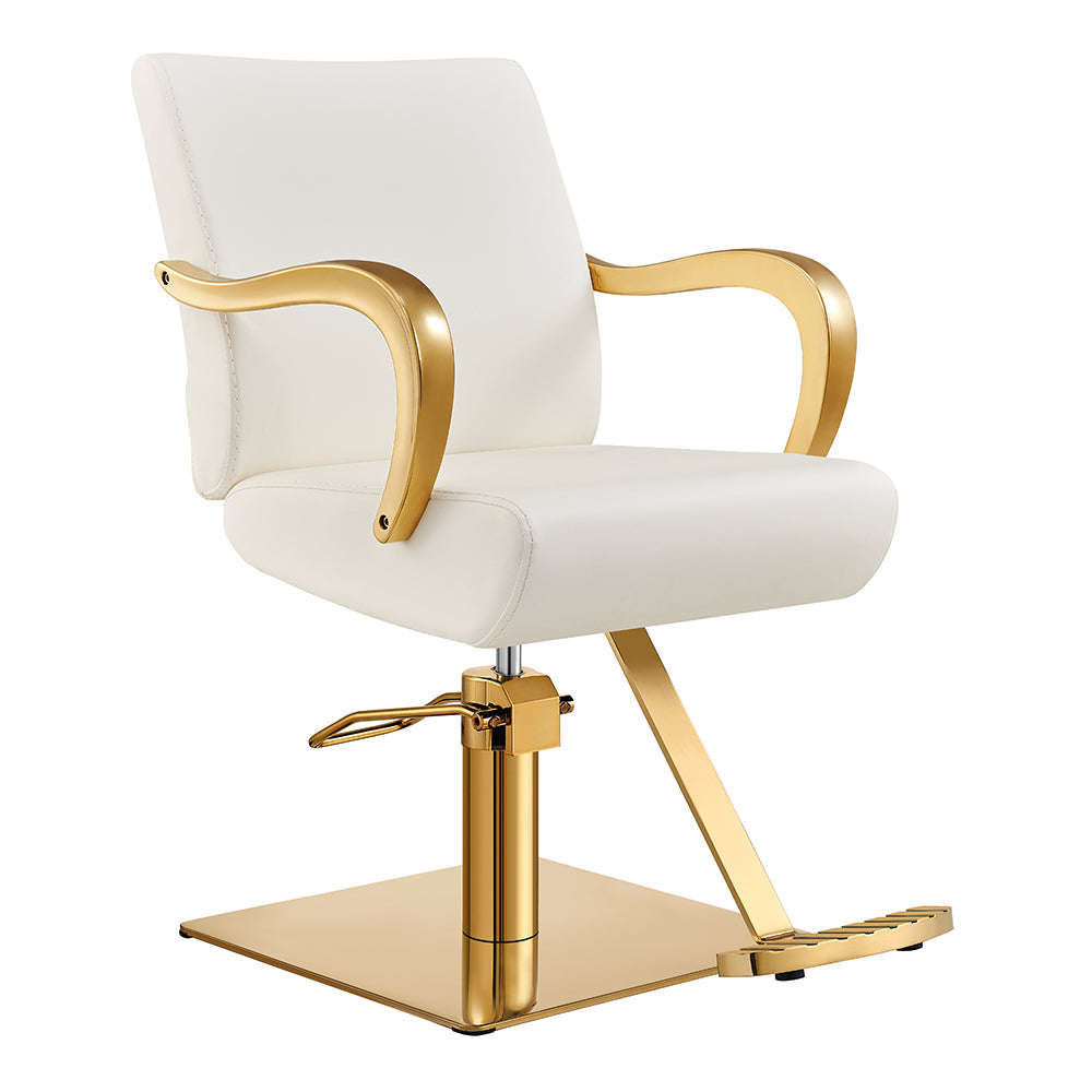 meteor gold white salon styling chair