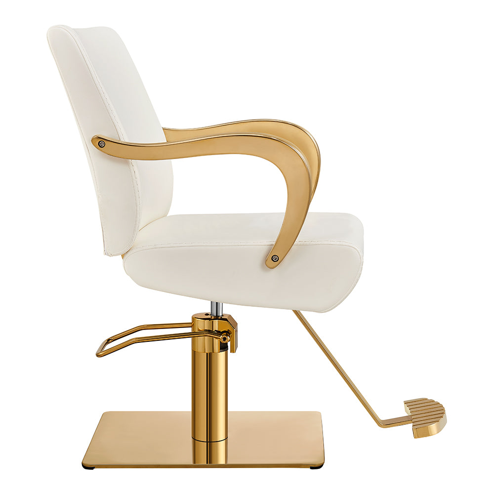 meteor gold white salon styling chair
