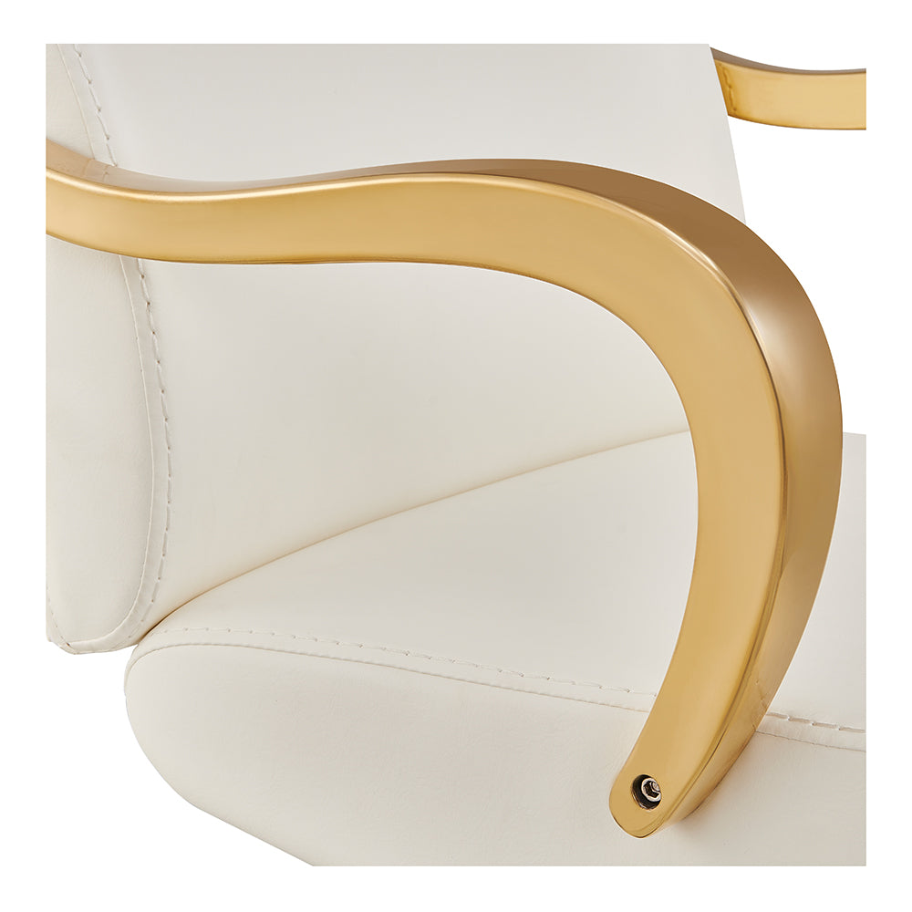 meteor gold white salon styling chair