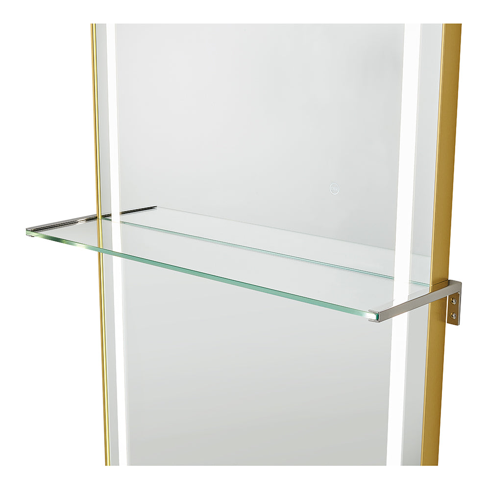 Symphony Gold Aluminum LED Salon Mirror