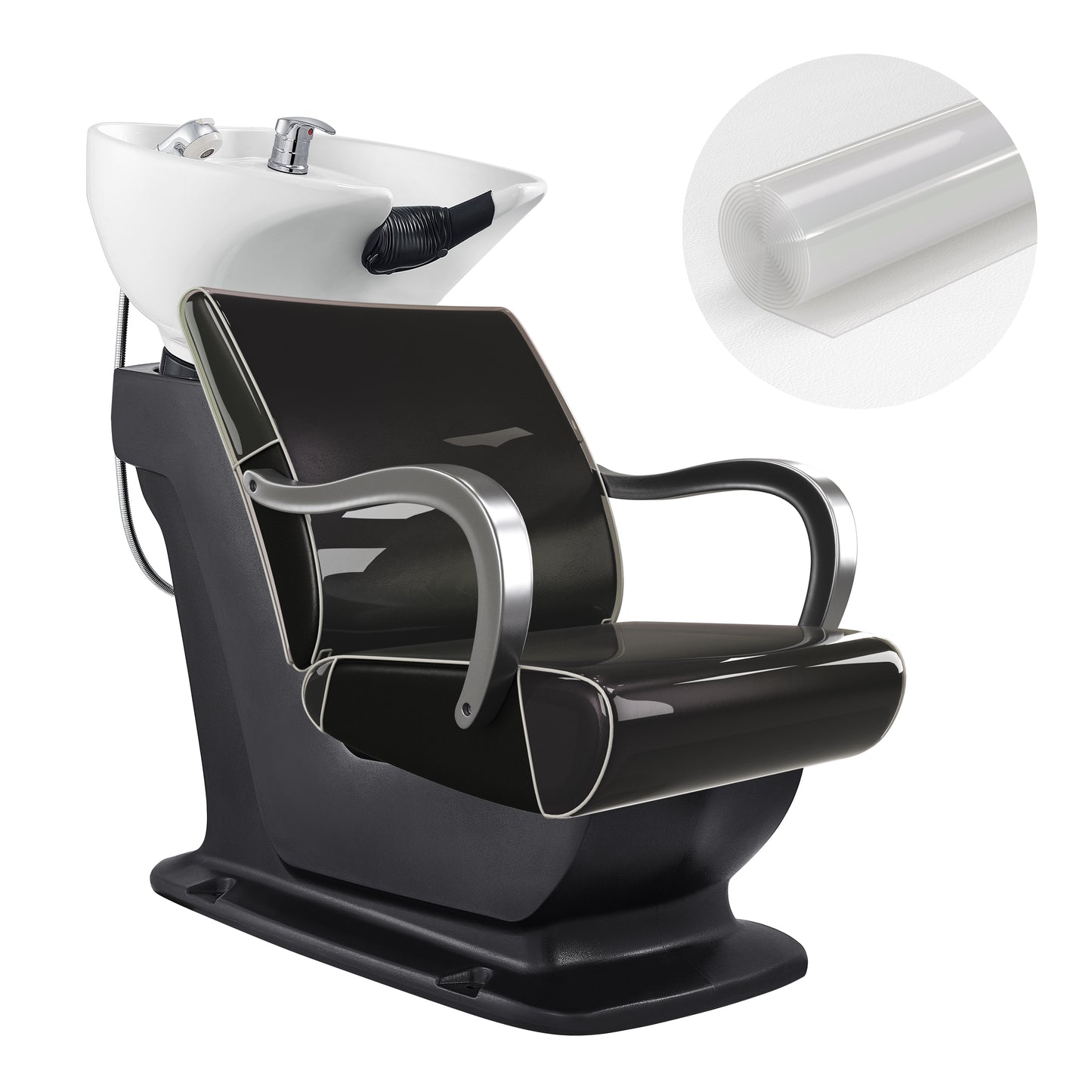 Beckman Salon Shampoo Unit with Adjustable Seat