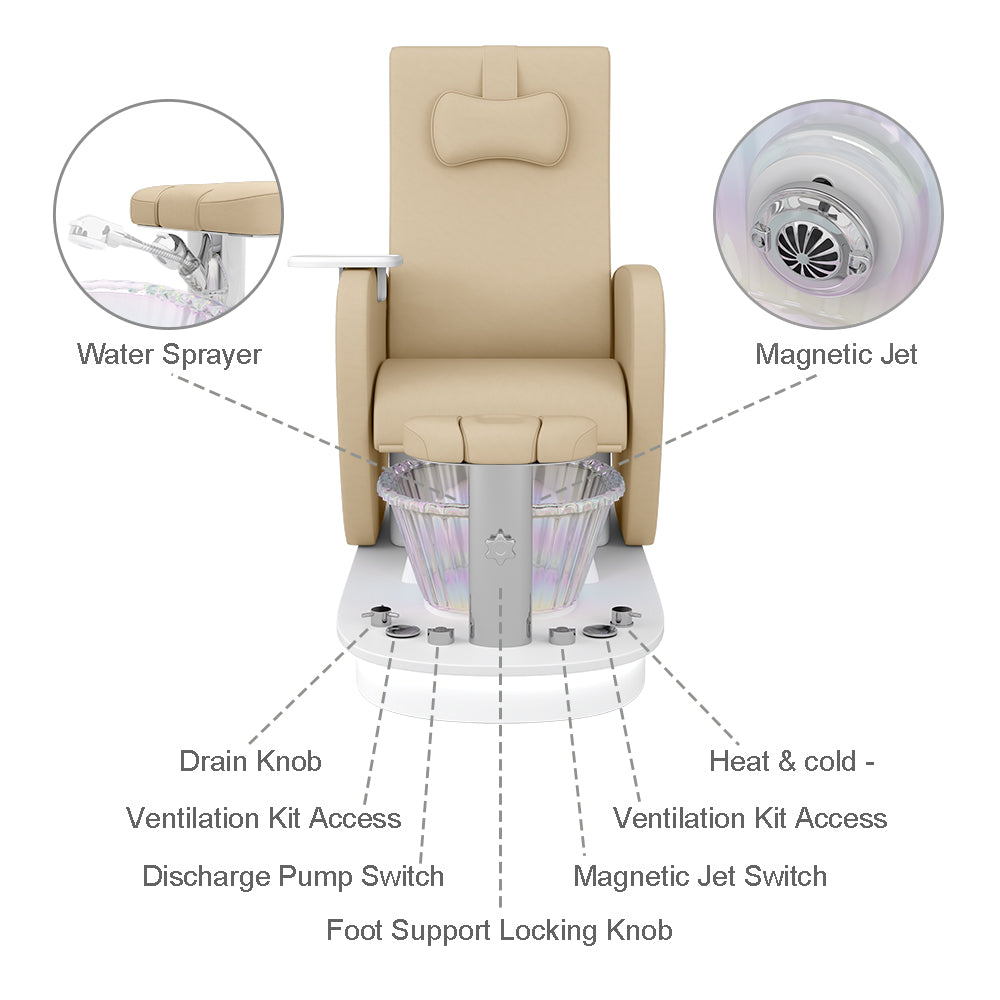 Relaxion II beige Pedicure Spa Chair