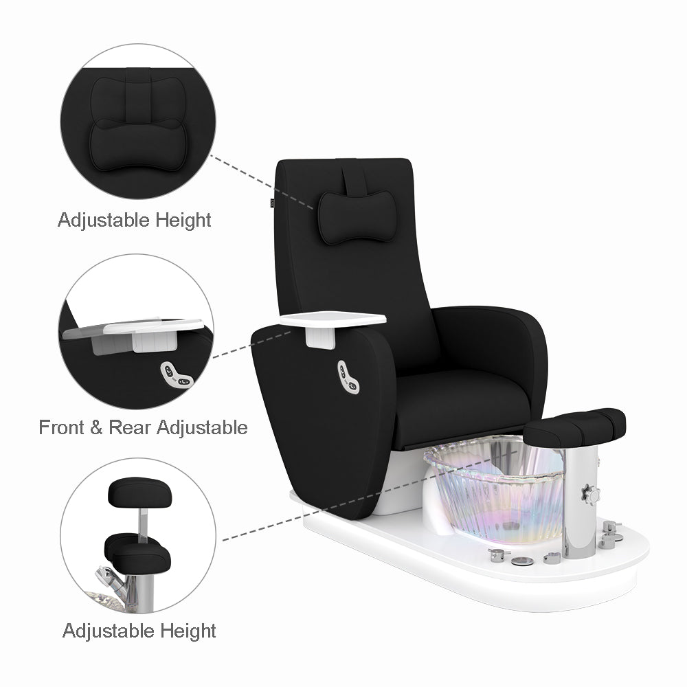 Relaxion II Black Pedicure Chair