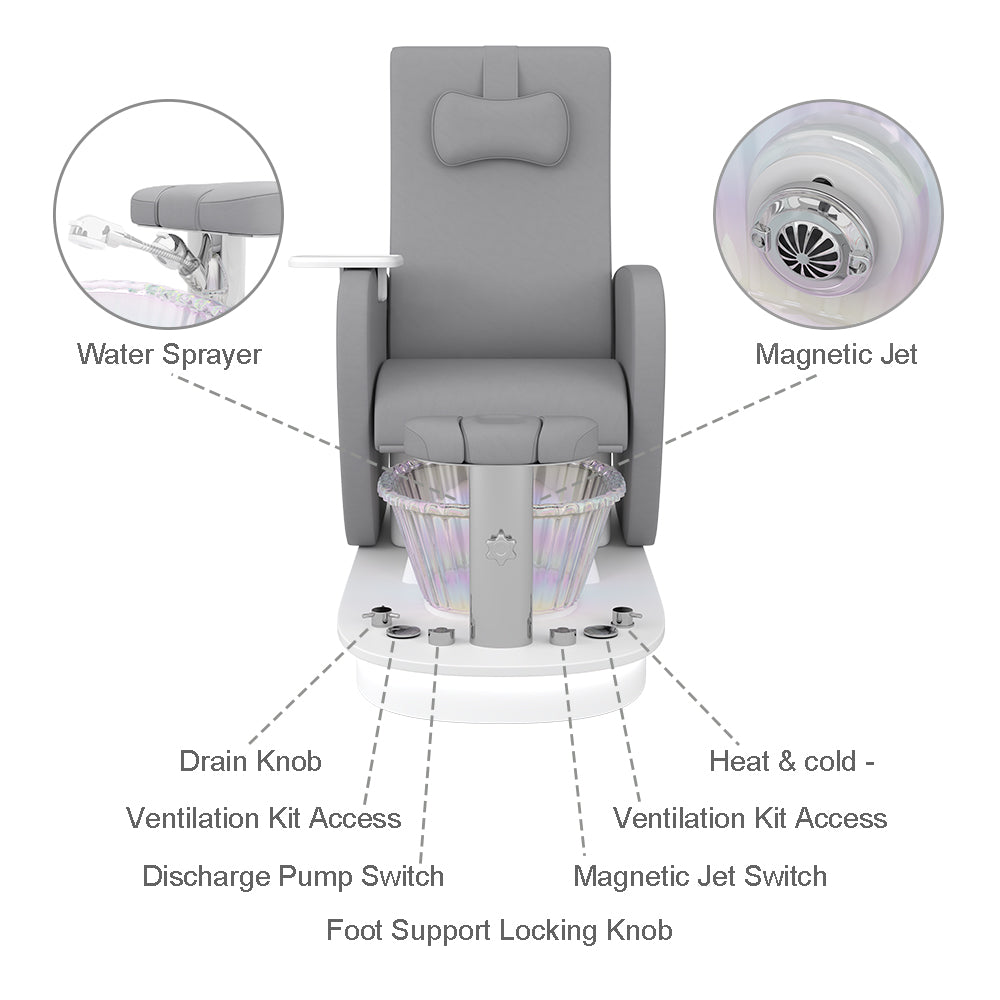 Relaxion II gray Pedicure Chairs for sale