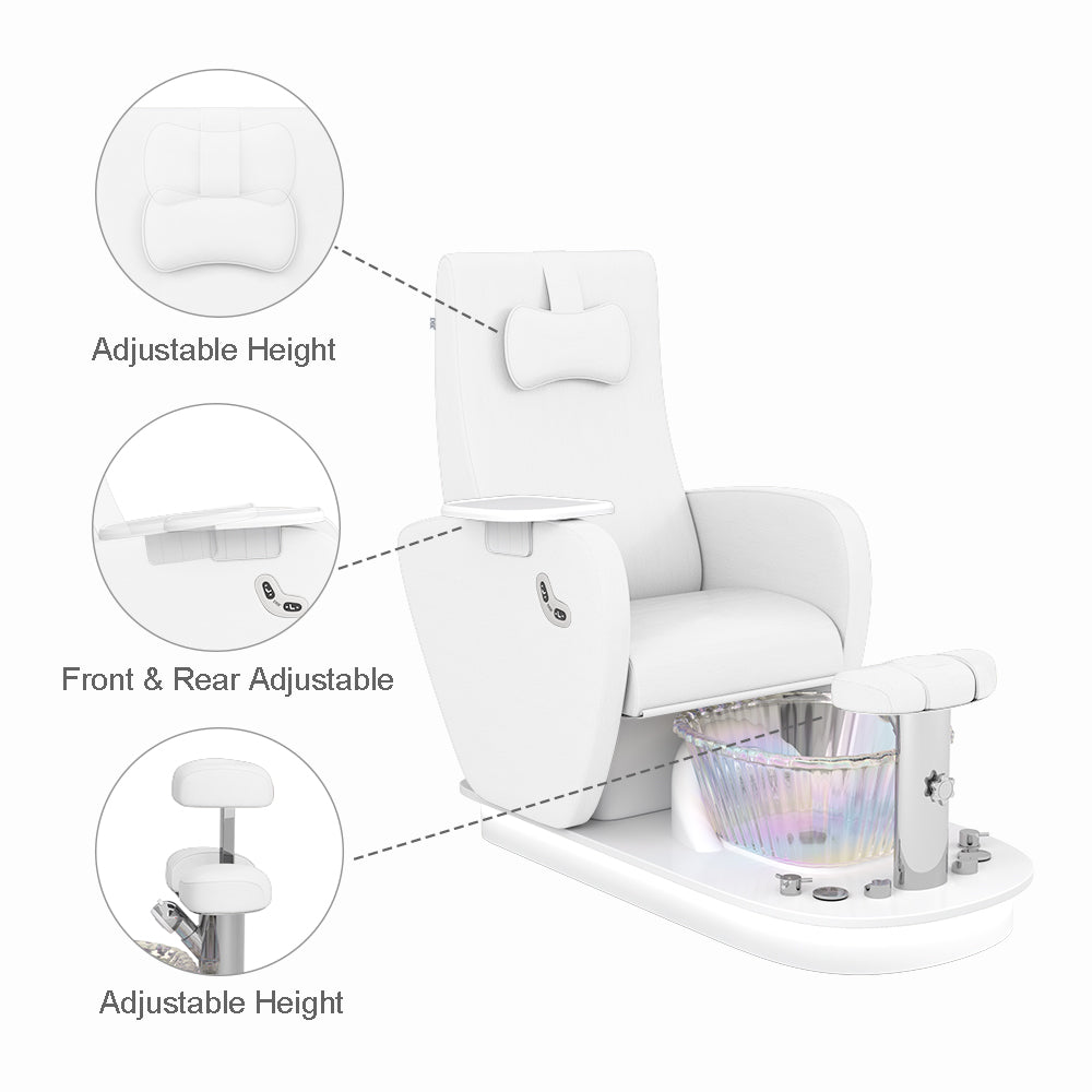 Relaxion II white salon Pedicure Chair