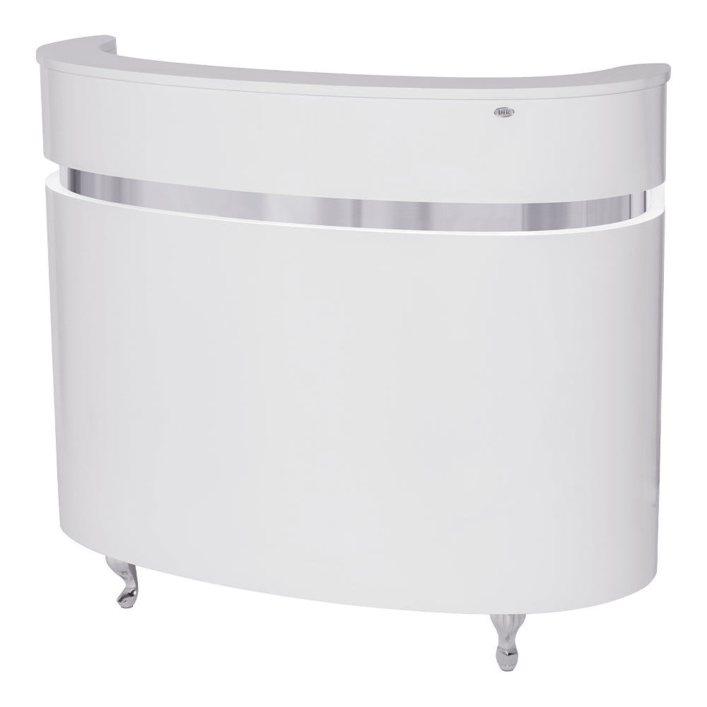 Point Reception Led LED Lighted Round Reception Desk, Curved Reception Desk