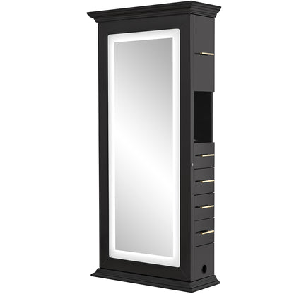 Adonis Gold Salon Mirror with Cabinet