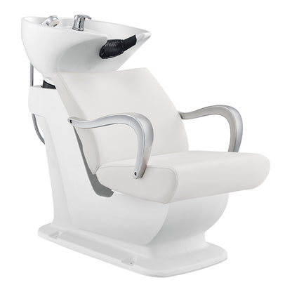 white salon shampoo chair