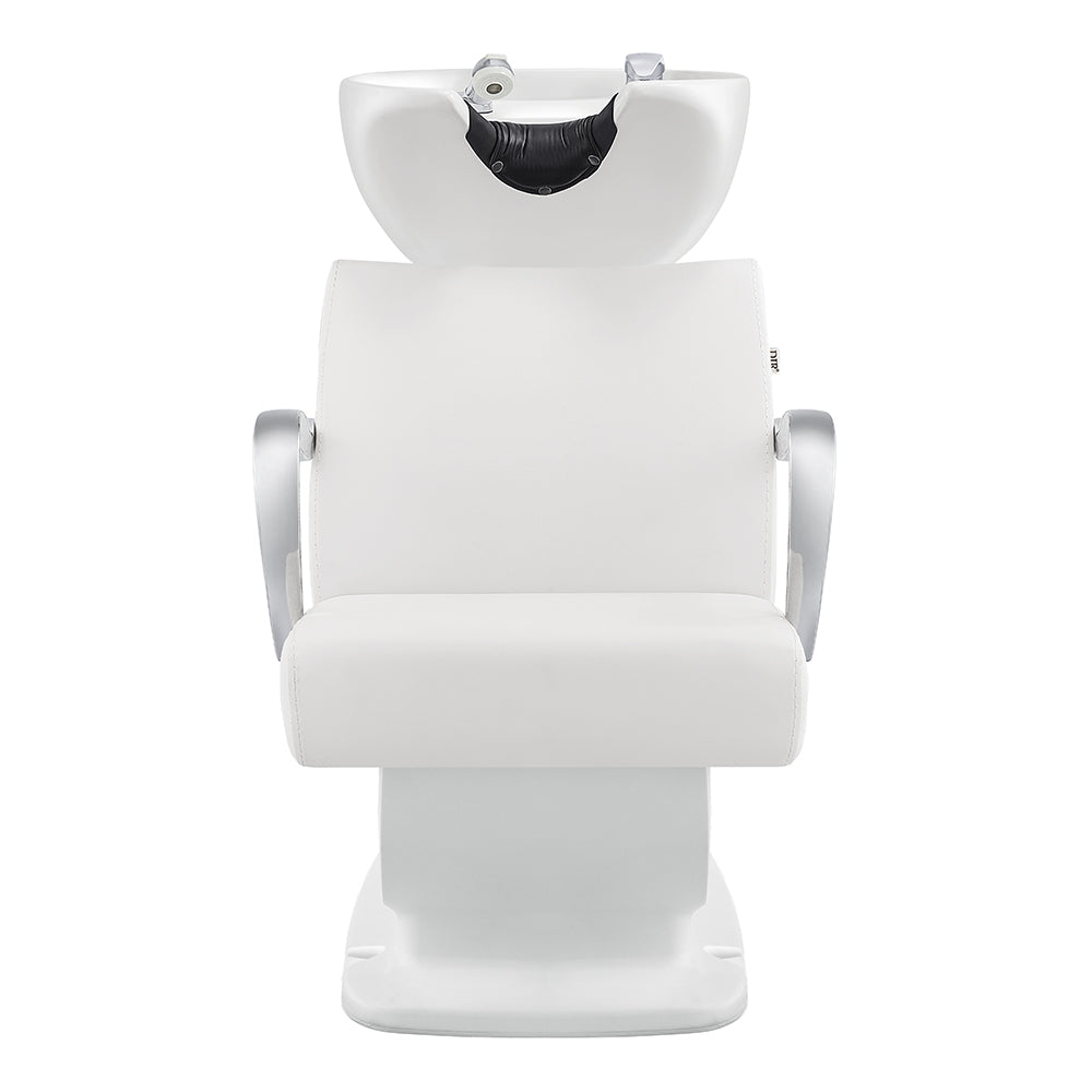 white salon shampoo chair