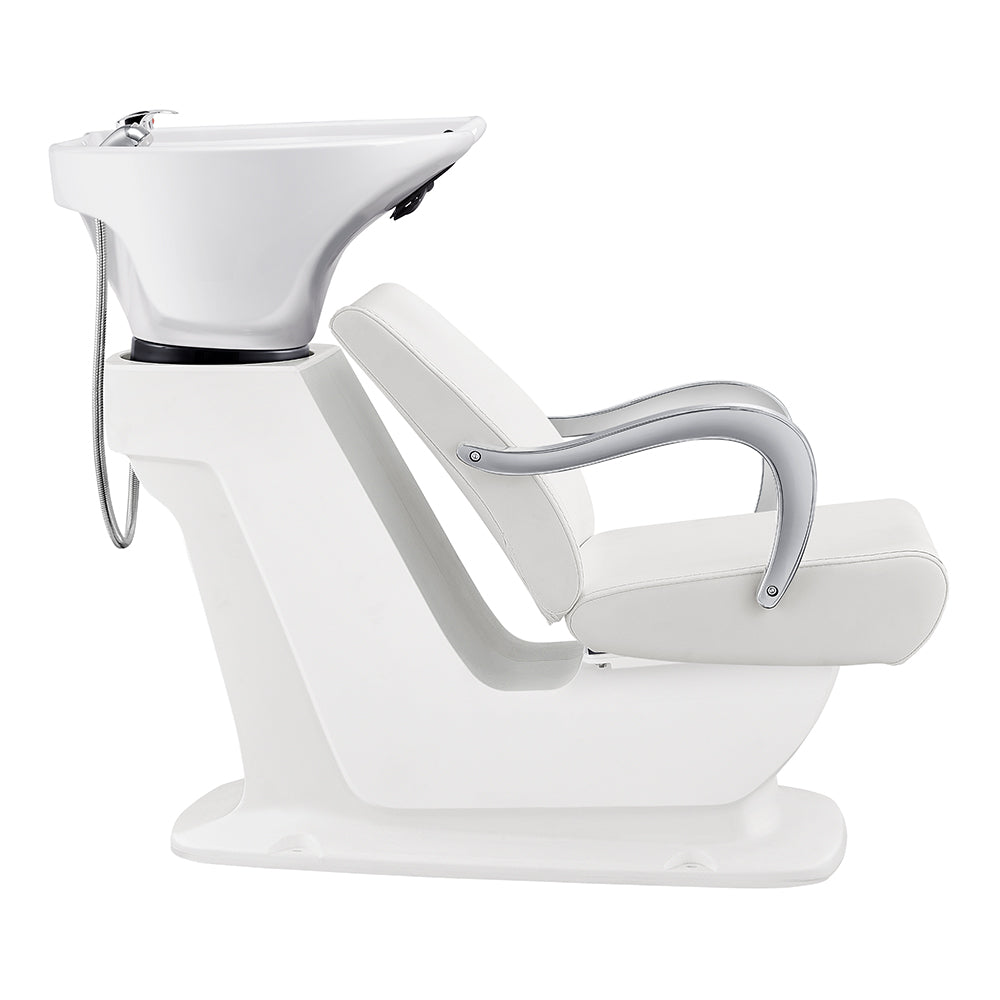 white salon shampoo chair
