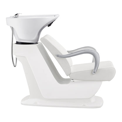 white salon shampoo chair