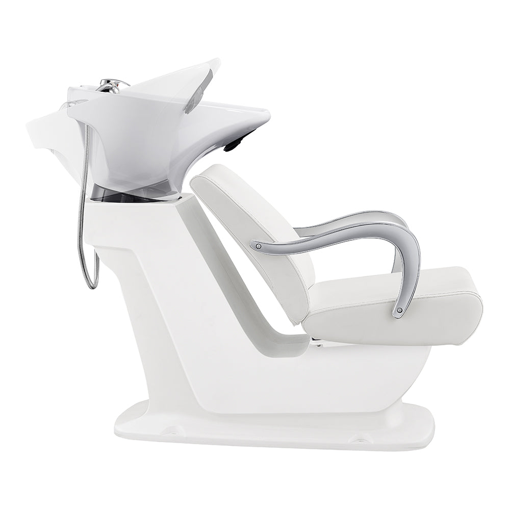 white salon shampoo chair