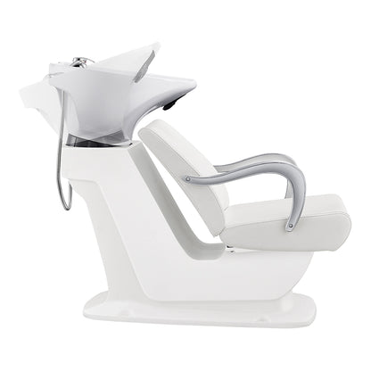 white salon shampoo chair