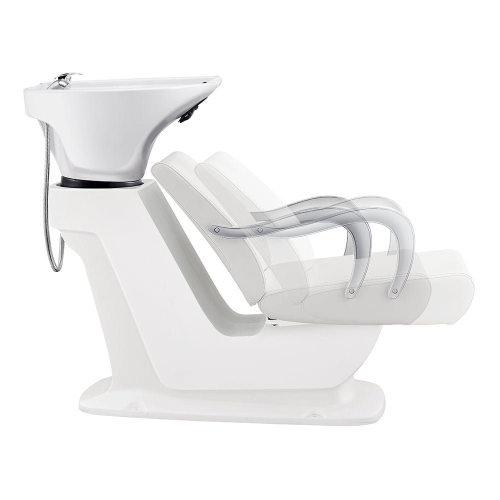 white salon shampoo chair