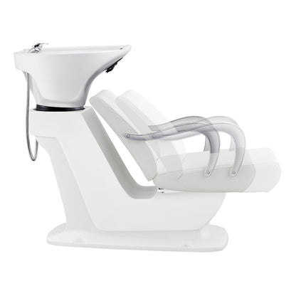 white salon shampoo chair
