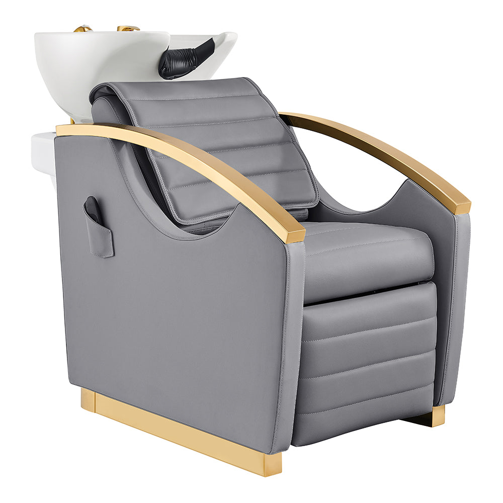 Bella V Gold Reclining Salon Massage Chairs and Backwash Units