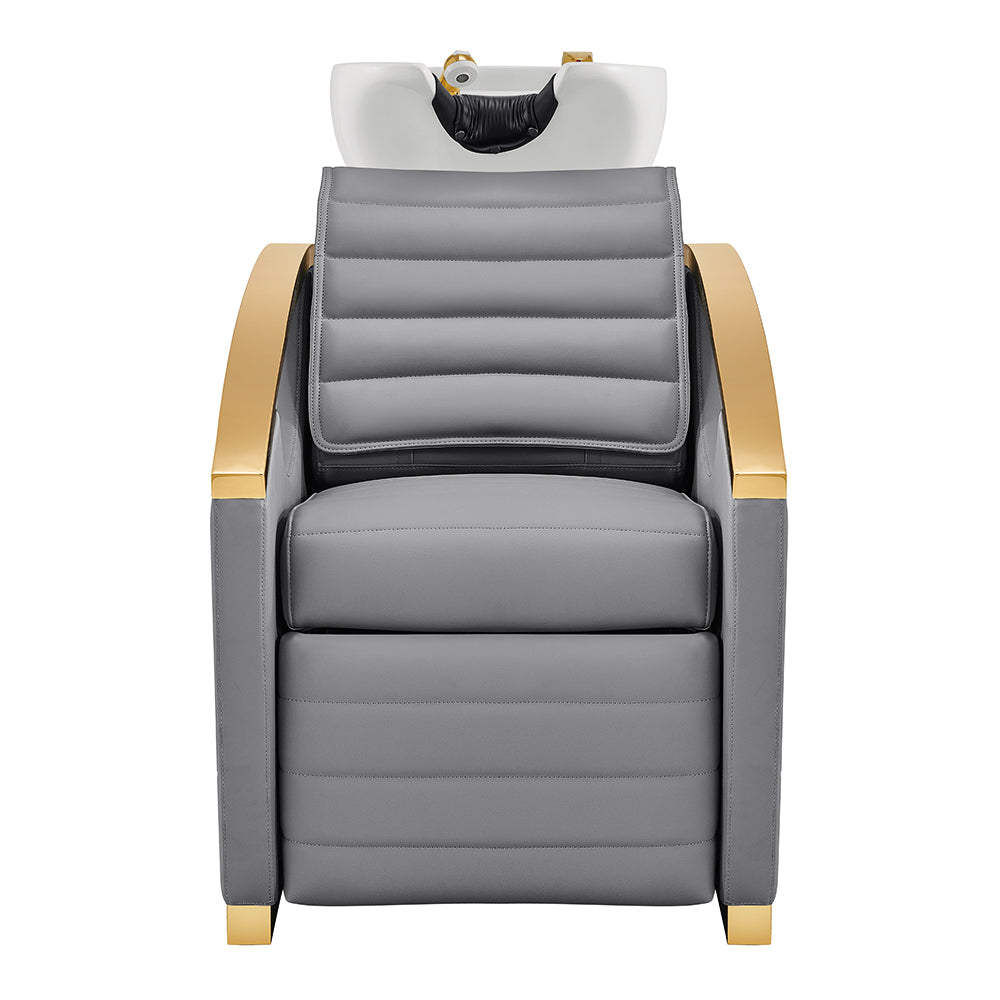 Bella V Gold Reclining Salon Massage Chairs and Backwash Units