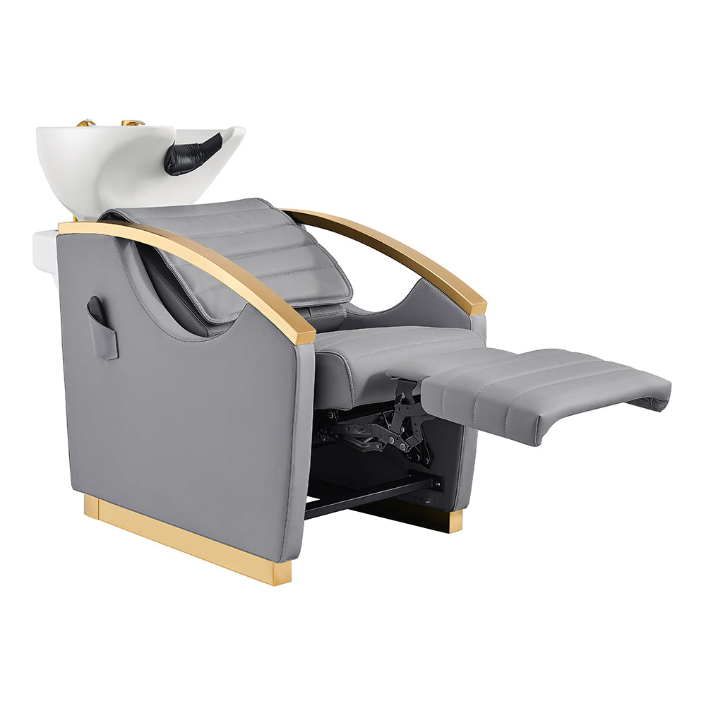 Bella V Gold Reclining Salon Massage Chairs and Backwash Units
