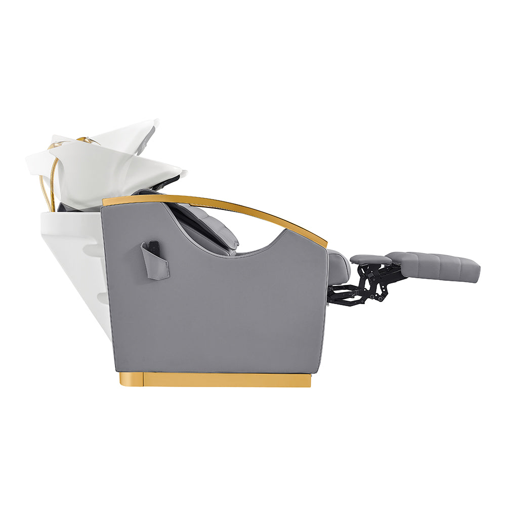 Bella V Gold Reclining Salon Massage Chairs and Backwash Units