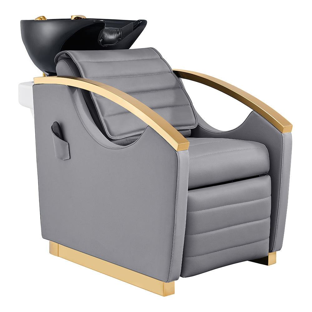 Bella V Gold Reclining Salon Massage Chairs and Backwash Units