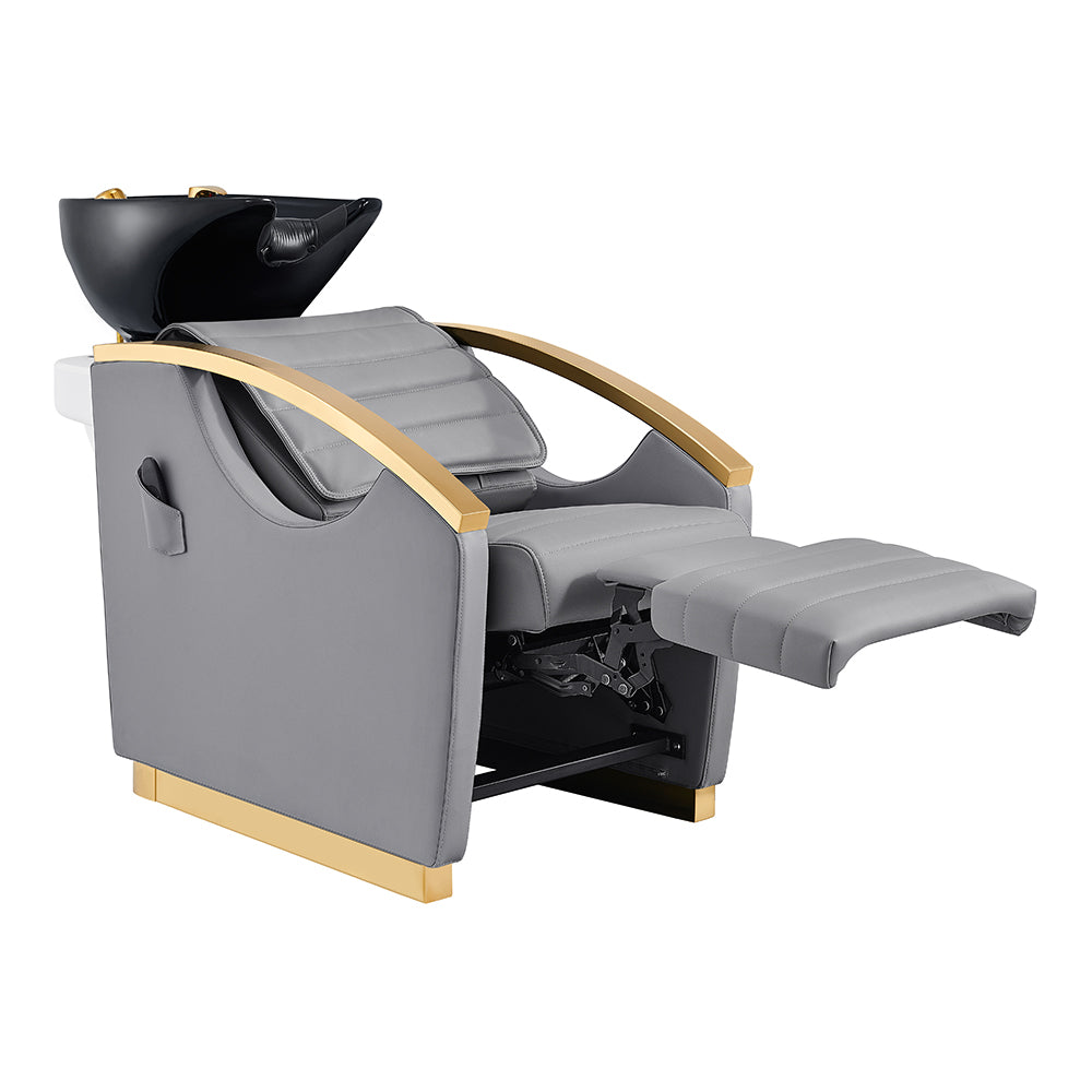 Bella V Gold Reclining Salon Massage Chairs and Backwash Units