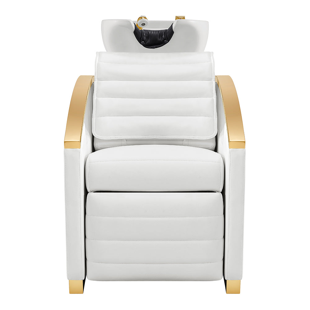 Bella V Gold Reclining Salon Massage Chairs and Backwash Units