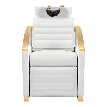 Bella V Gold Reclining Salon Massage Chairs and Backwash Units