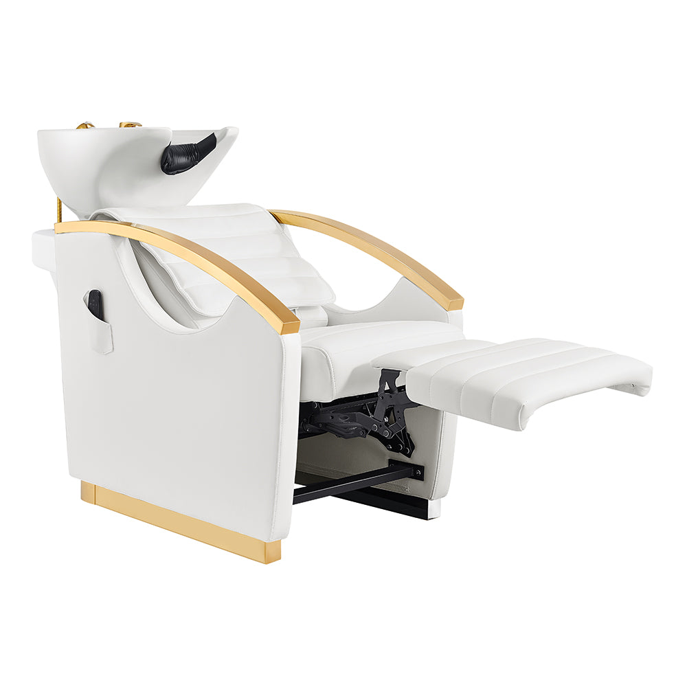 Bella V Gold Reclining Salon Massage Chairs and Backwash Units
