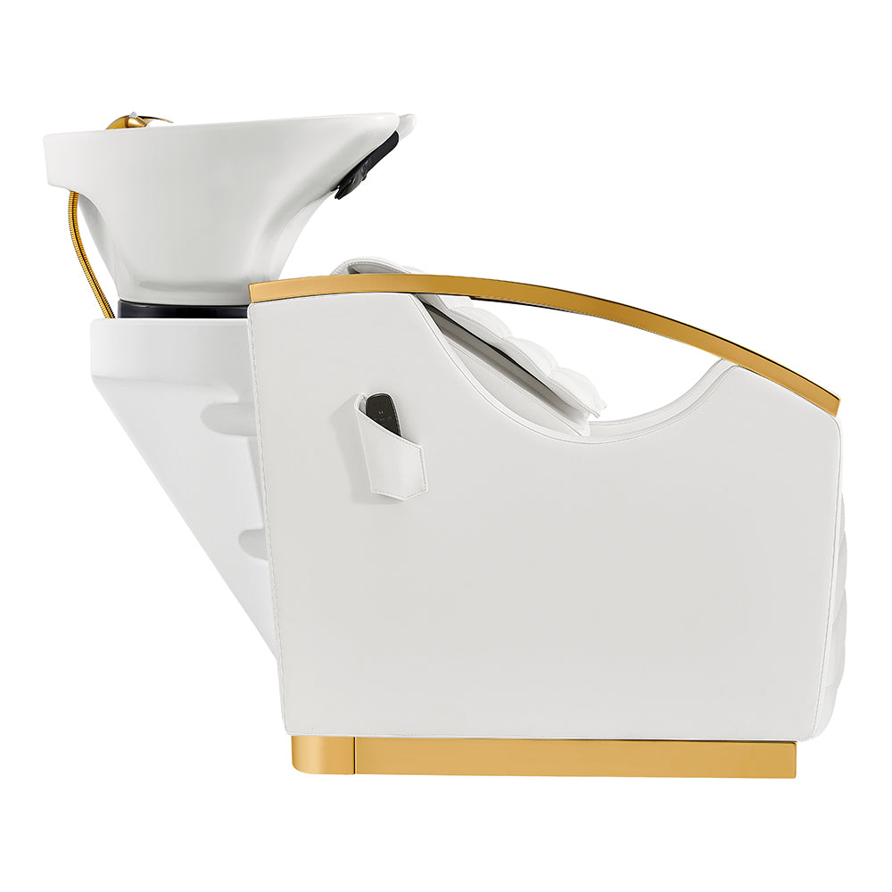 Bella V Gold Reclining Salon Massage Chairs and Backwash Units
