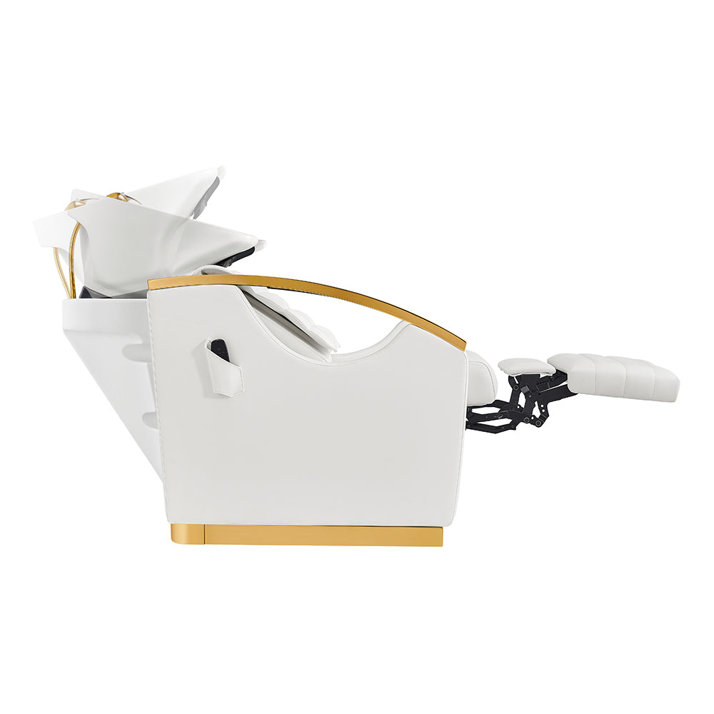 Bella V Gold Reclining Salon Massage Chairs and Backwash Units