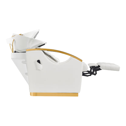 Bella V Gold Reclining Salon Massage Chairs and Backwash Units