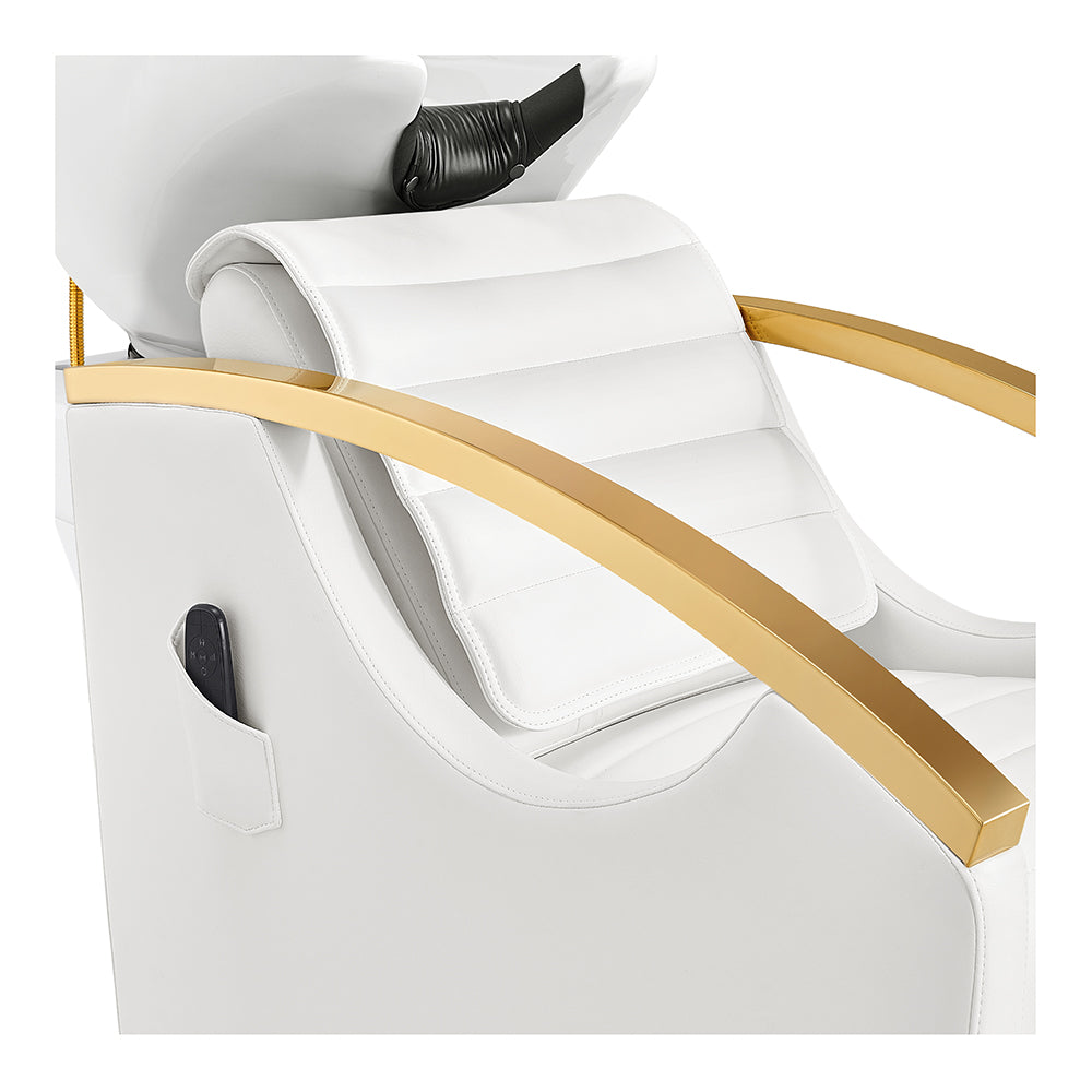 Bella V Gold Reclining Salon Massage Chairs and Backwash Units