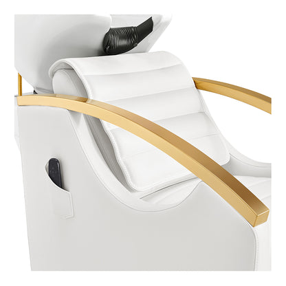 Bella V Gold Reclining Salon Massage Chairs and Backwash Units