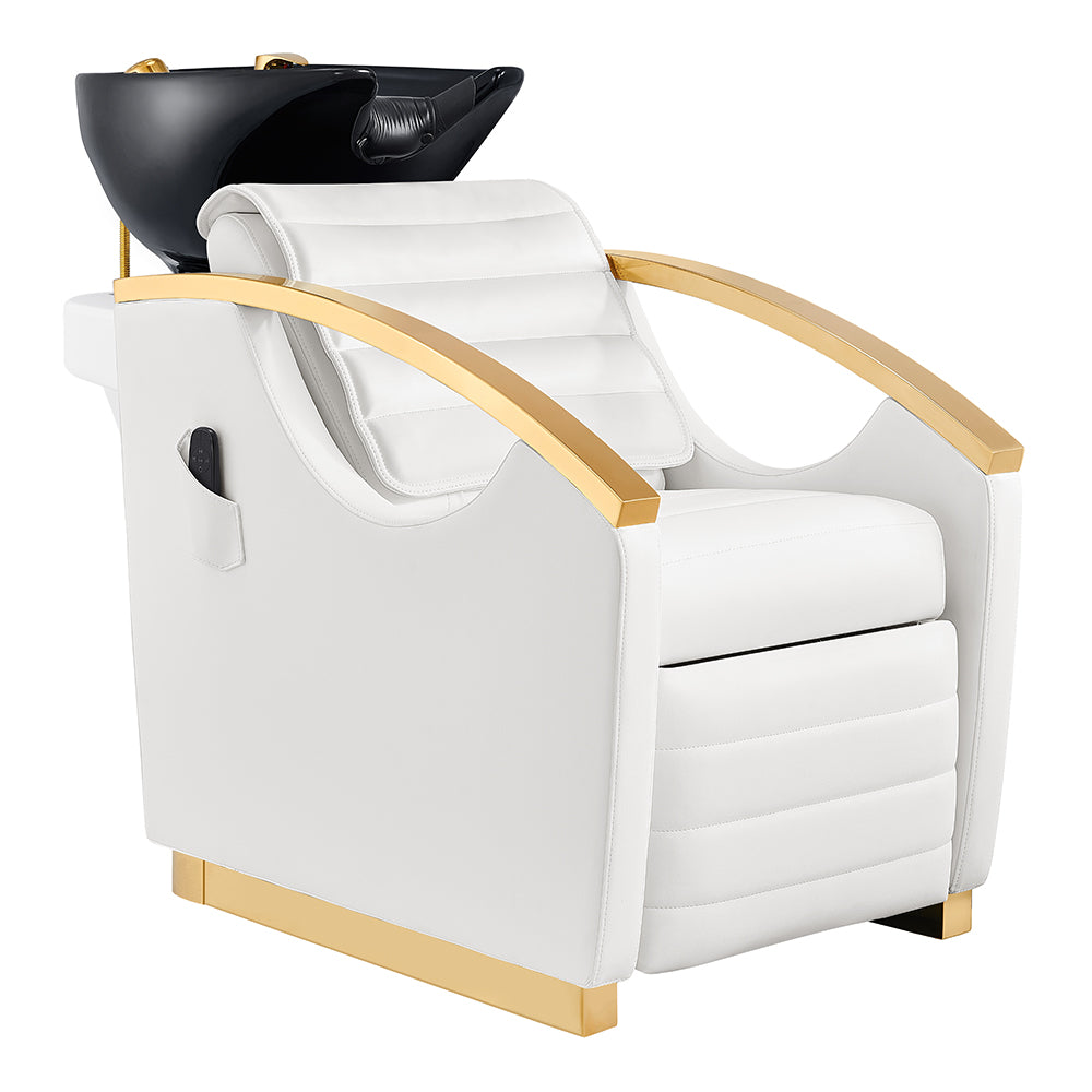 Bella V Gold Reclining Salon Massage Chairs and Backwash Units