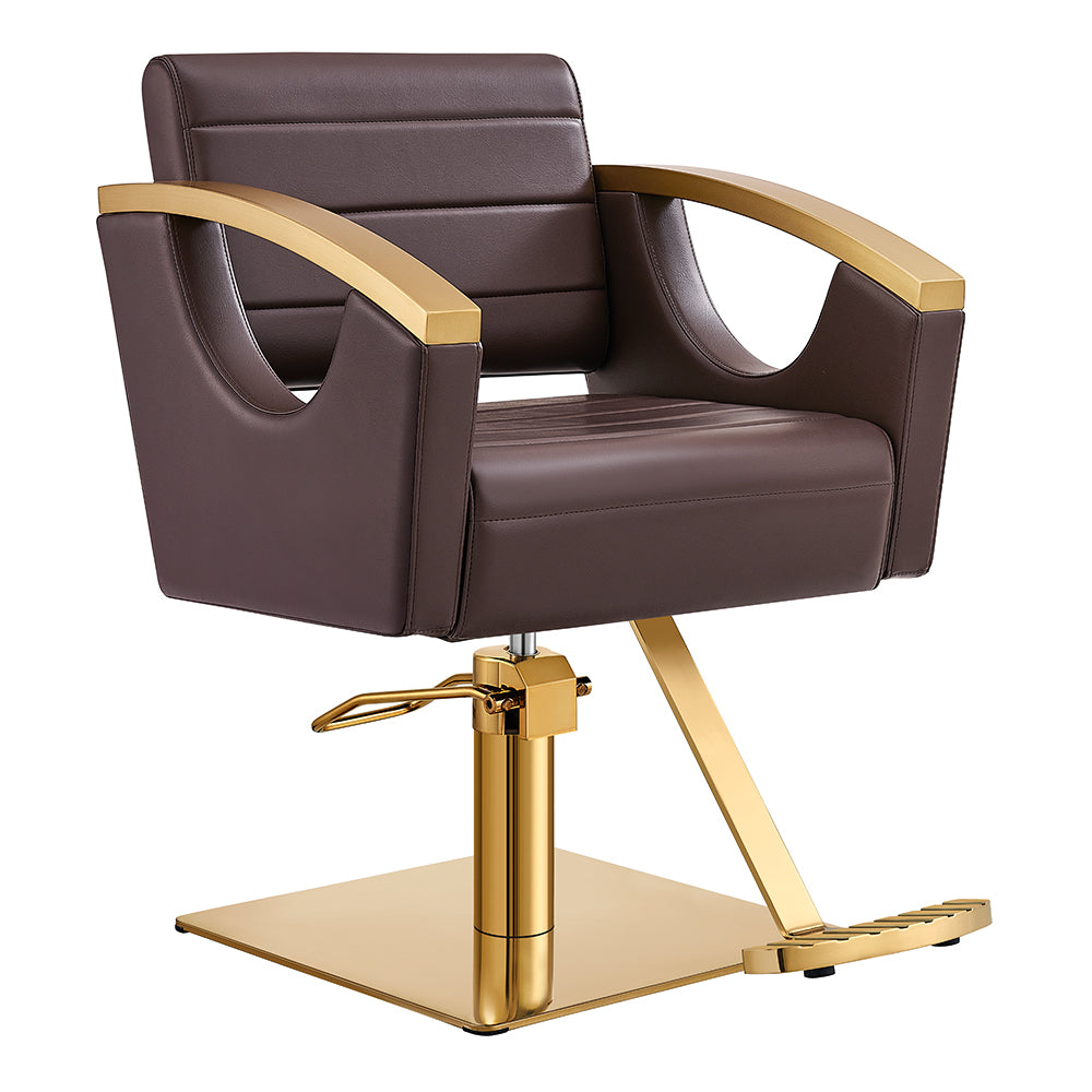 Bello Gold Brown Salon Hydraulic Chair