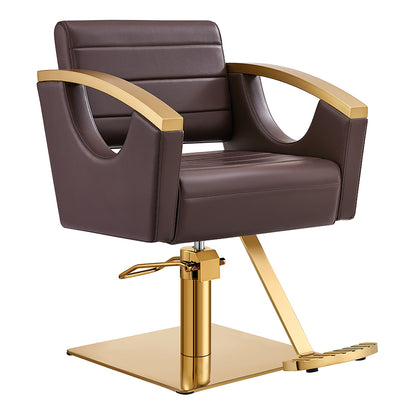 Bello Gold Brown Salon Hydraulic Chair
