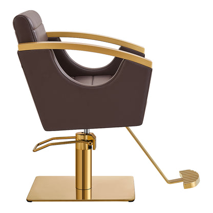 Bello Gold Brown Salon Hydraulic Chair
