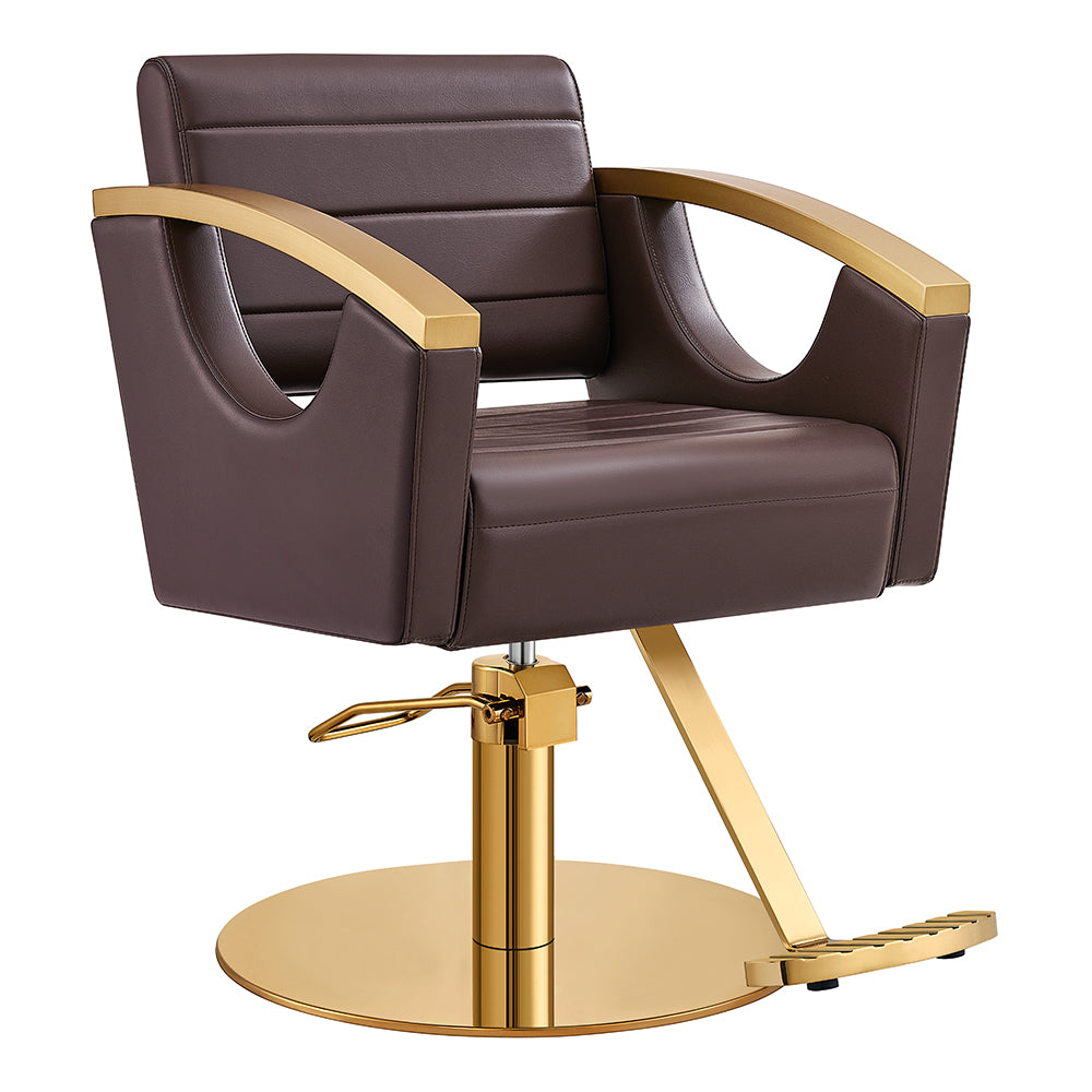 Bello Gold Brown Salon Hydraulic Chair