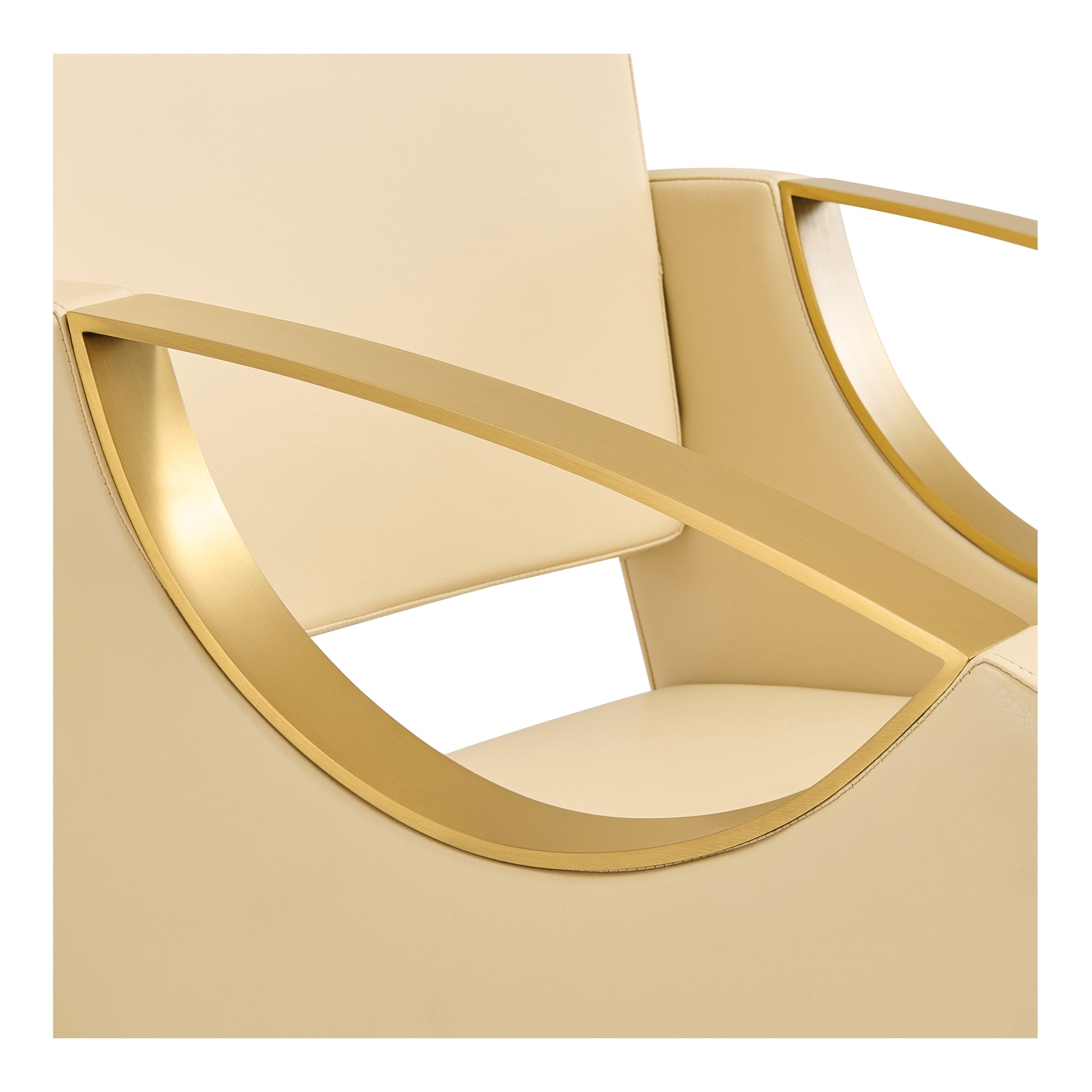 Creativita Beige Gold Salon Chair