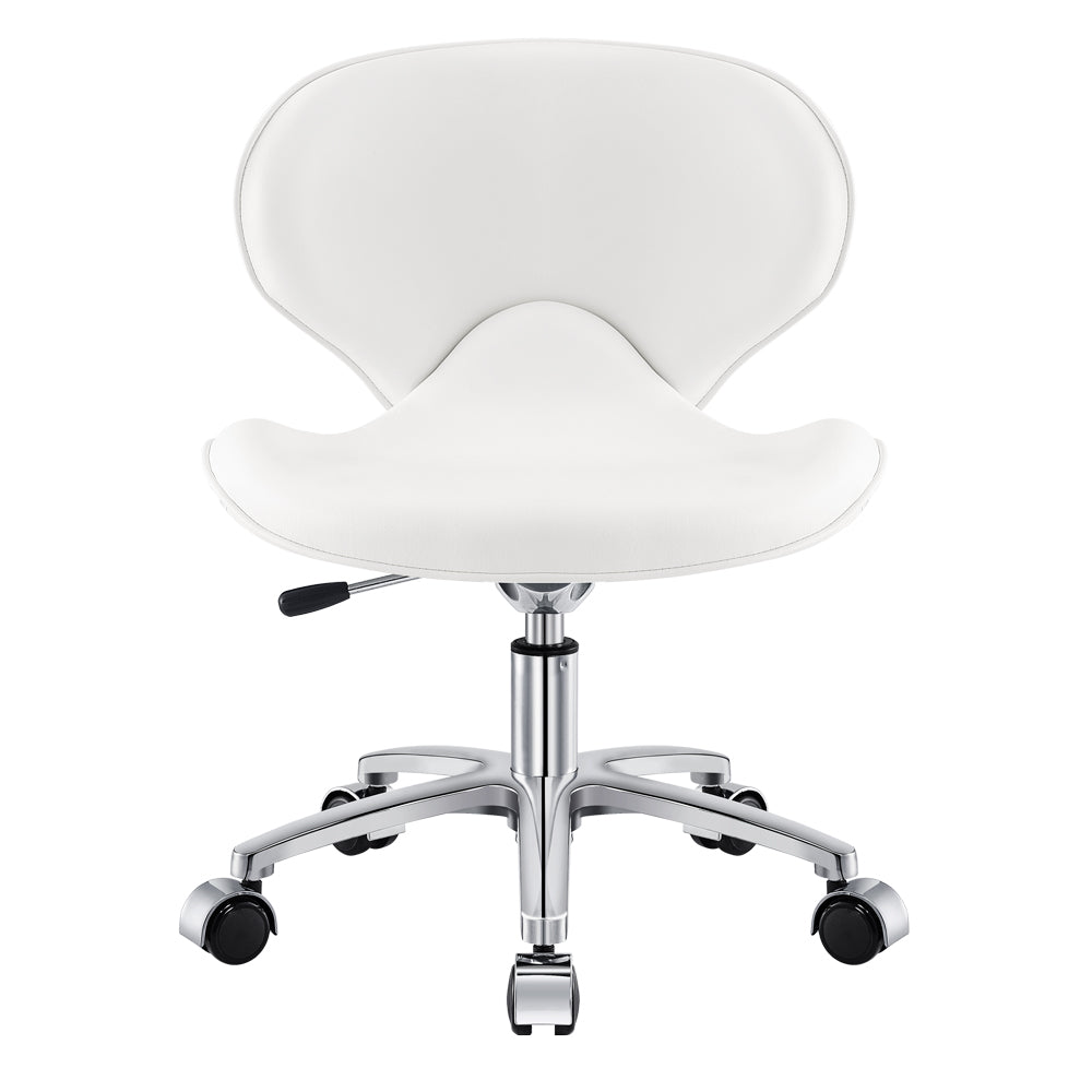 Esperto White Pedicure Rolling Stool