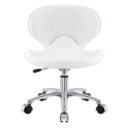 Esperto White Pedicure Rolling Stool