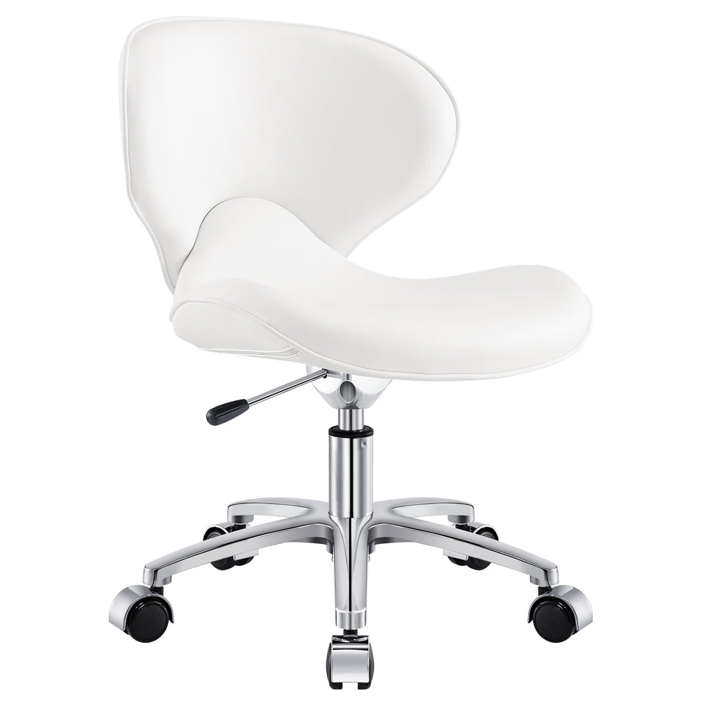 Esperto White Pedicure Rolling Stool